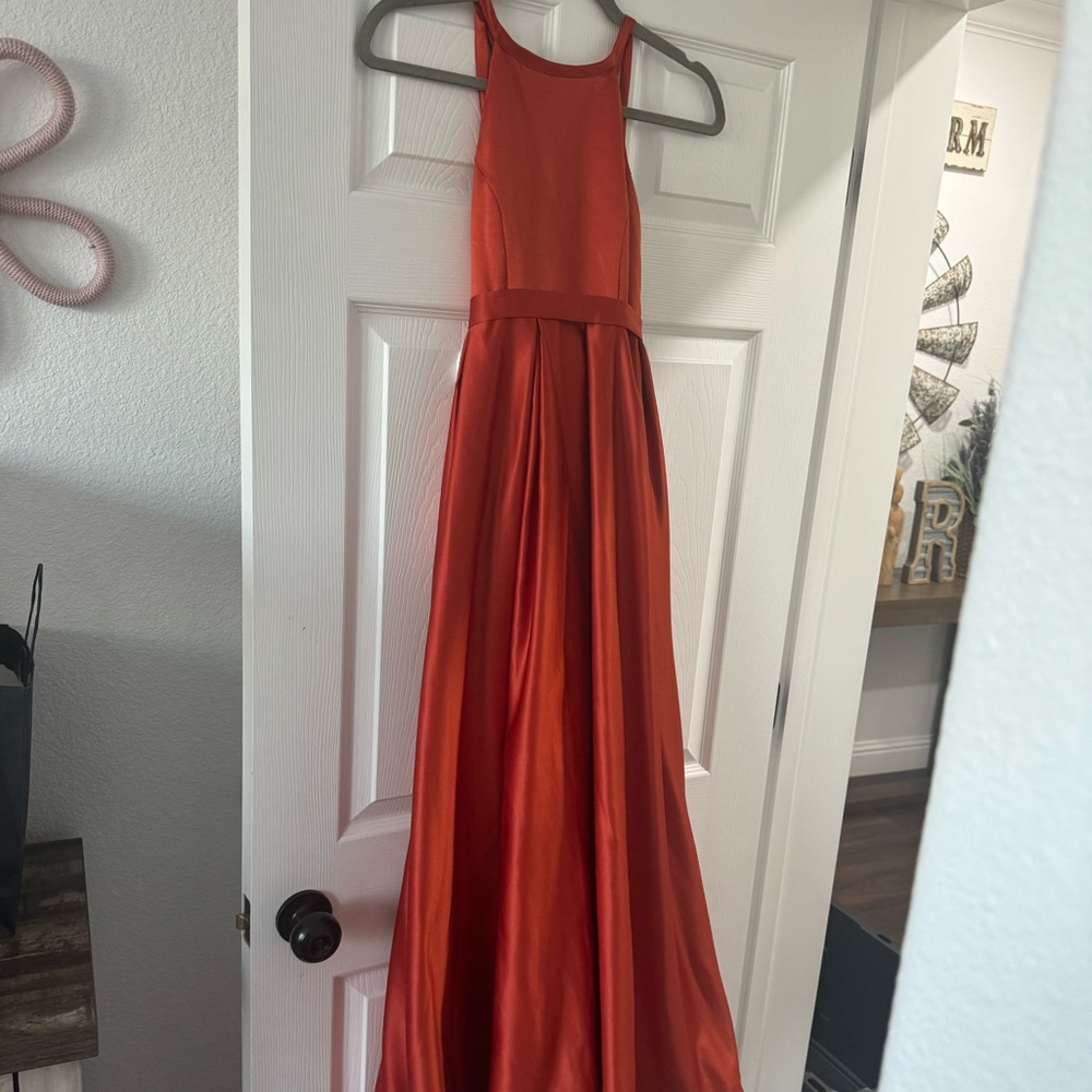 Azazie Terracotta Gown - Picture 3 of 5